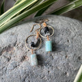 Handmade Peruvian Amazonite & Labradorite Dangling Earrings