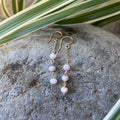 Handmade Matte Agate/Jade/Larvikite Dangling Earrings