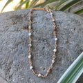 Handmade Gold Chainlink Chrysoprase Anklet