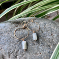 Handmade New Jade/Labradorite Hoop Earrings