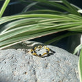Handmade Gold Wire Black Tourmaline Adjustable Ring