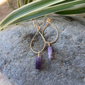 Handmade Amethyst Teardrop Earrings